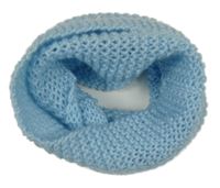 Světlemodrý pletený nákrčník - tunel