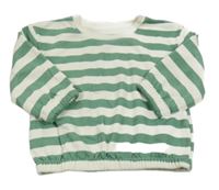 Smetanovo-zelená pruhovaná mikina Primark