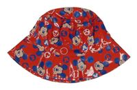 Červený lakovaný klobouk s Mickeym George