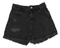 Černé riflové kraťasy s prošoupáním River Island