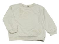 Svetlobéžová mikina s krajkovými motýly C&A