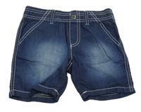 Tmavomodré plátěné kraťasy riflového vzhledu Lupilu