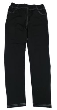 Černé tregíny riflového vzhledu Shein