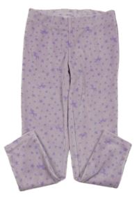 Lila plyšové legíny s hviezdami Kiki&Koko