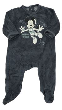 Antracitový sametový overal s Mickeym Disney