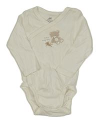 Smetanové zavinovací body s medvědy H&M