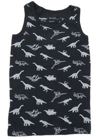 Čierne tielko s dinosaurami Lupilu