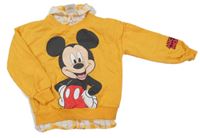 Horčicová mikina s Mickeym a košilí Disney