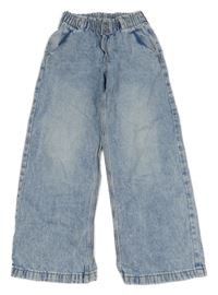 Světlemodré melírované wide leg rifle H&M