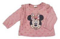 Ružové bodkovaná é tričko s Minnie Disney