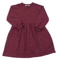 Vínové teplákové šaty H&M