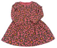 Ružovo-sivé šaty s leopardím vzorom zn. Next