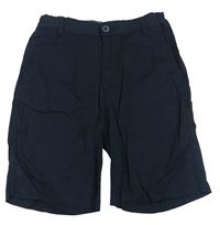 Tmavomodré plátenné chino kraťasy H&M