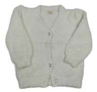 Biely chlpatý prepínaci sveter F&F