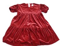 Rubínové zamatové šaty GAP