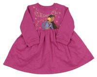 Nové - Růžové teplákové šaty s potiskem - Přání Disney