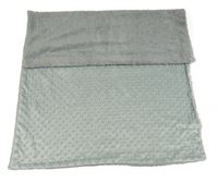 Šedá minky/chlupatá deka 