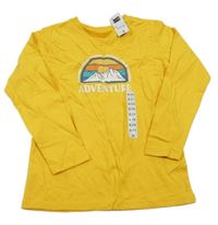 Nové - žluté triko s potiskem dunnes 