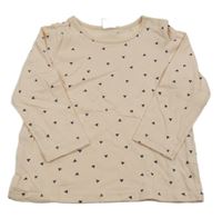 Pudrové vzorované triko H&M