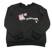 Čierna ľahká mikina s nápisom