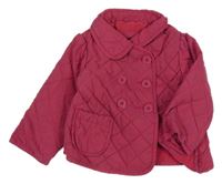 Růžová prošívaná šusťáková lehce zateplená bunda GAP