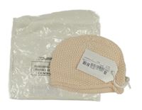 Nové - pudrová pletená čepice 