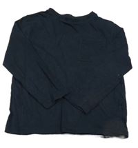 Tmavomodré tričko s vreckom F&F