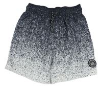 Čierno-biele vzorované plážové kraťasy Primark