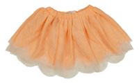 Oranžová trblietavá tylová sukňa H&M