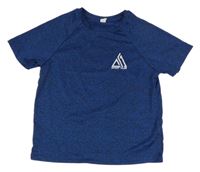 Čierno-modré melírované športové tričko shein