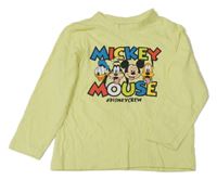 Žlutozelené tričko s Mickeym a kamarády