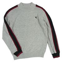 Sivý melírovaný sveter s pruhmi M&Co.