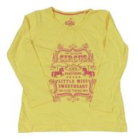 Žlté tričko s koníky a nápisom Lupilu