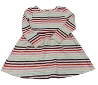 Svetlošedá -farebné pruhované šaty H&M