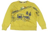 Žltá mikina s autom a ostny Kids