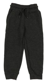 Tmavošedé vzorované tepláky Primark