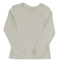 Biele rebrované tričko Next