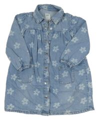 Světlemodré riflové květované šaty Denim Co.