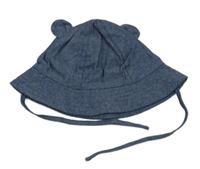 Tmavomodrý riflový klobouček s oušky H&M