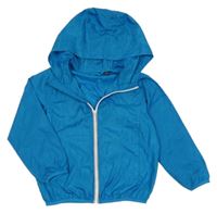 Modrá jarní bunda s kapucí 