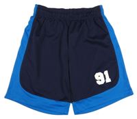 Tmavomodro-modré športové kraťasy s číslom H&M