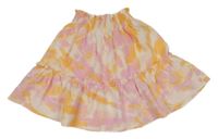 Bielo-ružovo-oranžová vzorovaná sukňa H&M