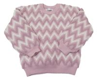 Lila-biely vzorovaný sveter Primark