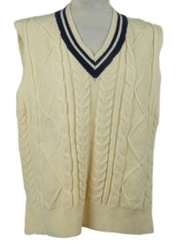 Dámska smotanová vzorovaná svetrová vesta Dazy