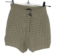 Nové - Dámské béžové ažurové pletené kraťasy Ego 