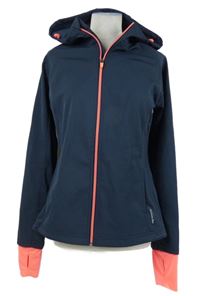 Dámská tmavomodro-neonově růžová softshellová bunda s kapucí Tchibo