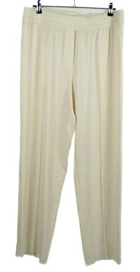 Dámské smetanové volné kalhoty 