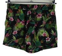 Dámské černé květované kraťasy Pigalle 