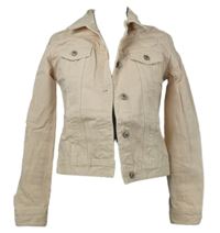 Dámská pudrová crop riflová bunda s prošoupáním Denim