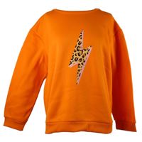 Dámska oranžová mikina s bleskom